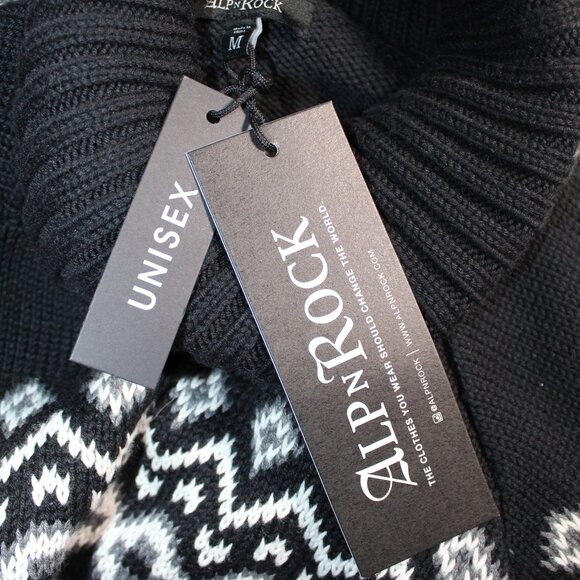NWT ALP N ROCK Logan Fair Isle Turtleneck Sweater Knit Pullover Multi M UNISEX - Picture 2 of 6